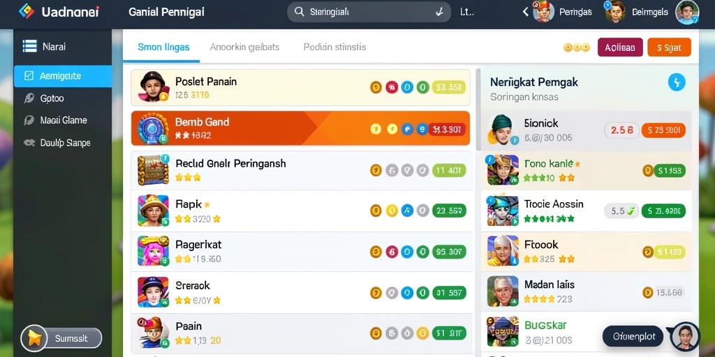 Screenshot menampilkan antarmuka permainan yang menarik.