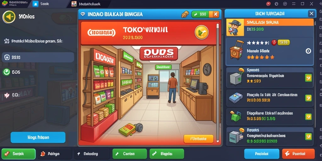 Screenshot menampilkan tampilan awal permainan yang menarik.